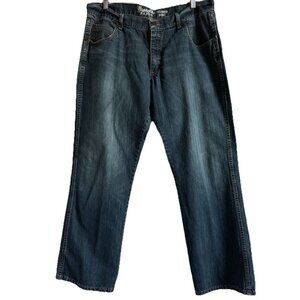 Wrangler Retro Mens Relaxed Boot Fit Blue Jeans Size 38x32 Western Stretch Denim